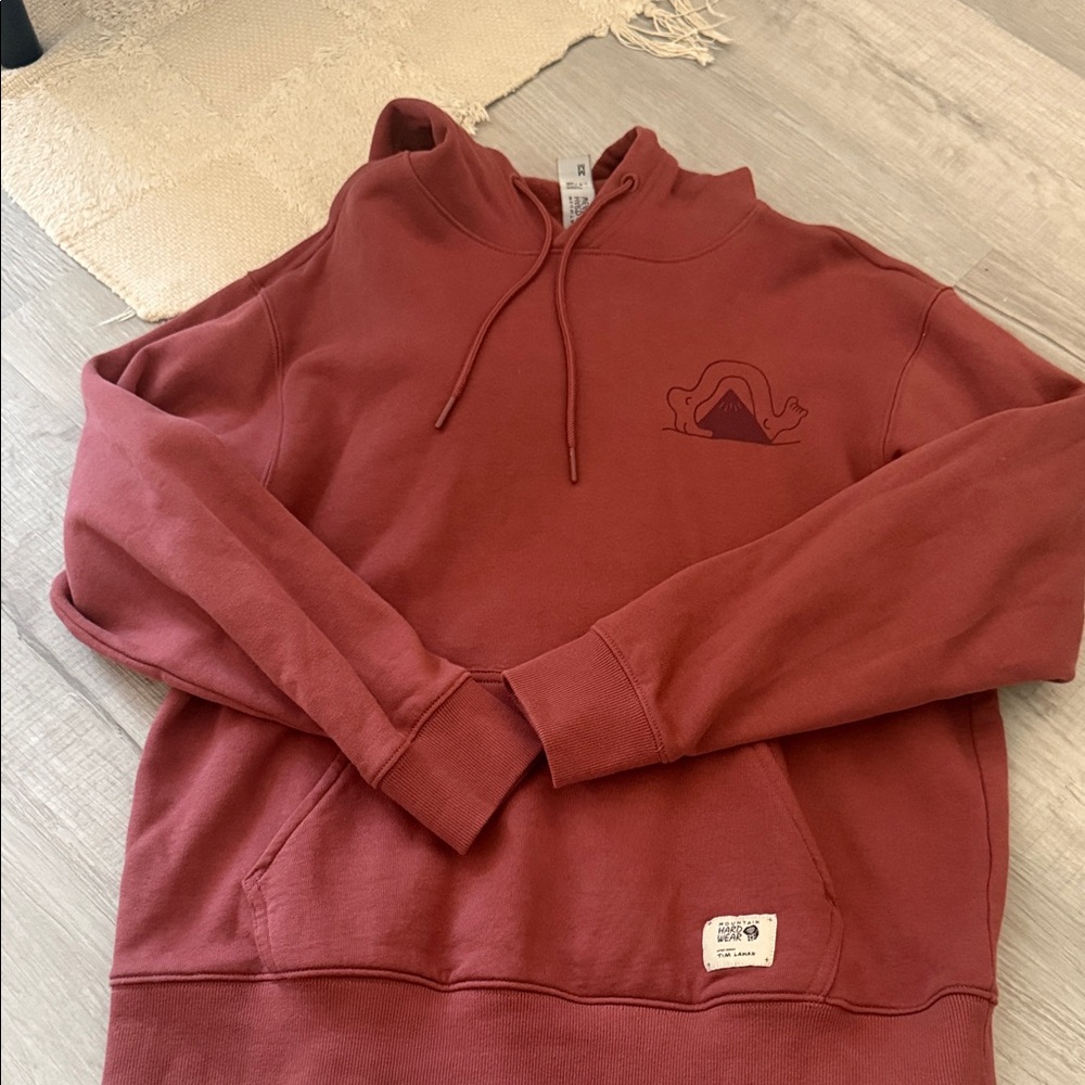 Women’s  Rust Red Pullover Hoodie Sweatshirt